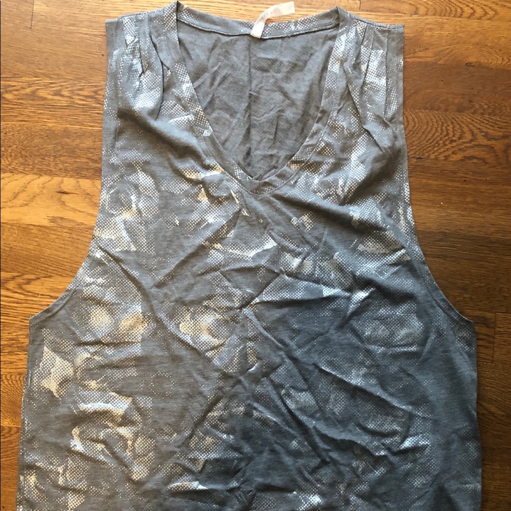 Fabletics tank, gray/silver size L